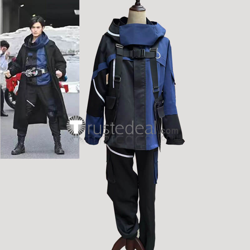 Kamen Rider Geats Ace Ukiyo Blue Jacket Pants Uniform Cosplay Costume