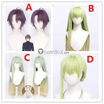 Shiro Seijo to Kuro Bokushi Saint Cecilia and Pastor Lawrence Purple Green Cosplay Wig