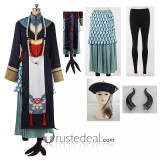 Disney Twisted-Wonderland Lilia Vanrouge Malleus Draconia Scary Outfit Halloween Cosplay Costume