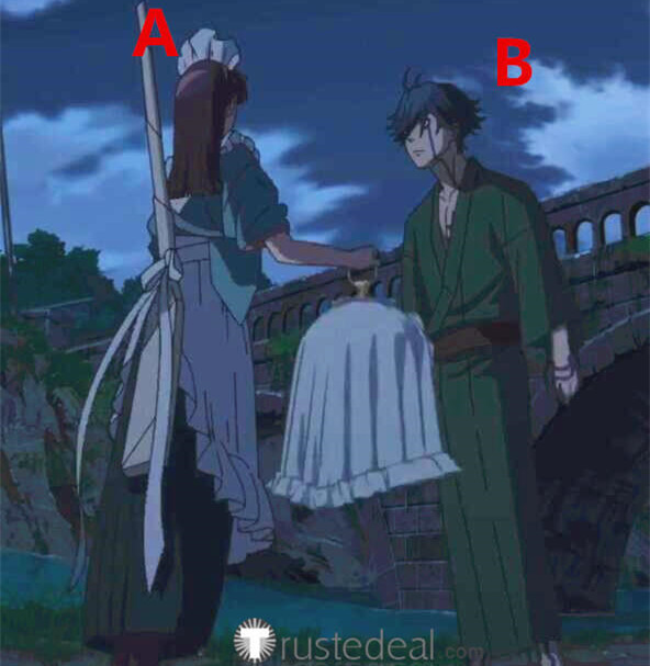 Undead Girl Murder Farce Tsugaru Shinuchi Shizuku Hasei Maid Kimono Cosplay Costume