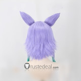 Twin Star Exorcists Sousei no Onmyouji Tatara Silver Purple Green Styled Cosplay Wigs Ears