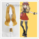 Pokemon XY Serena Long Blonde Styled Cosplay Wig