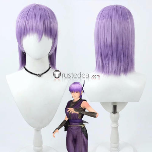 Dead or Alive DOA Hitomi Kasumi Ayane Purple Brown Orange Cosplay Wig