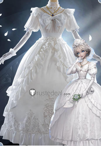 Identity V Bloody Queen Mary Promised Day White Gown Cosplay Costume