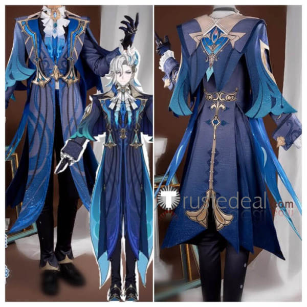 Genshin Impact Fontaine Chief Justice Neuvillette Cosplay Costume