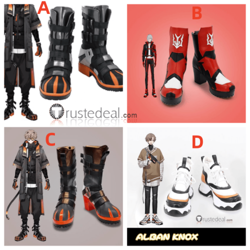Vtuber Virtual YouTuber NIJISANJI Alban Knox New Outfit Fulgur Ovid Cosplay Shoes Boots