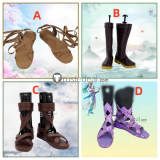 The Legend of Zelda Skyward Sword Zelda Purple Princess Zelda Link Cosplay Shoes Boots