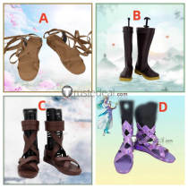 The Legend of Zelda Skyward Sword Zelda Purple Princess Zelda Link Cosplay Shoes Boots