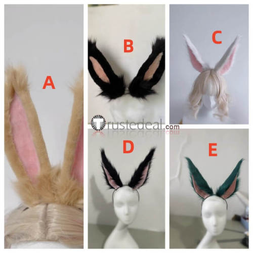 Final Fantasy XIV FF14 FFXIV Viera Green Black Pink Cosplay Ears Accessories