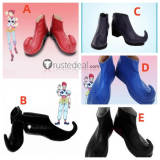 Hunter X Hunter Hisoka Morow Black Red Blue Purple Cosplay Shoes Boots