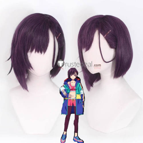 Zom 100 Bucket List of the Dead Shizuka Mikazuki Akira Tendou Black Purple Cosplay Wig
