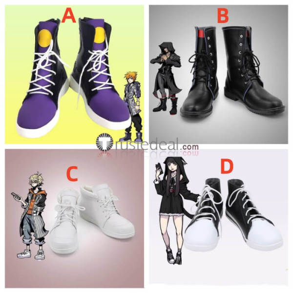 The World Ends with You Neku Sakuraba Sho Minamimoto Rindo Kanade Shoka Cosplay Shoes Boots