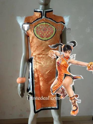 Tekken7 Ling Xiaoyu Orange Pink Blue Cosplay Costume