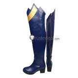 League of Legends LOL Elementalist Storm Lux Prestige Porcelain Lux Warriors Silver Blue Cosplay Boots Shoes