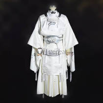 Touken Ranbu Mikazuki Munechika Stage Play White Kimono Cosplay Costume