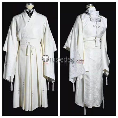 Touken Ranbu Mikazuki Munechika Stage Play White Kimono Cosplay Costume