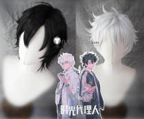 Link Click Cheng Xiaoshi Lu Guang Black Silver Cosplay Wig