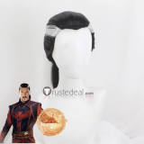 Doctor Strange Marvel Dr. Stephen Strange Halloween Styled Black Silver Ponytail Cosplay Wig
