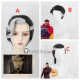 Doctor Strange Marvel Dr. Stephen Strange Halloween Styled Black Silver Ponytail Cosplay Wig