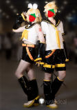 Vocaloid Kagamine Rin Len Original Pleather Cosplay Costume