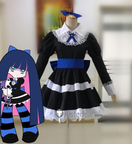 Panty Stocking with Garterbelt Black White Gothic Dress Cosplay Costume