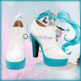 Vocaloid Hatsune Snow Miku 2023 Racing 2021 Cosplay Boots Shoes
