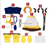 Fate Grand Order FGO Space Archer Ishtar Rin Tohsaka Maid Cosplay Costume