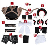 Fate Grand Order FGO Space Archer Ishtar Rin Tohsaka Maid Cosplay Costume