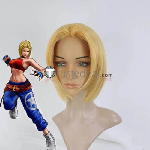 The King of Fighters Benimaru Nikaido Goenitz Blue Mary Blonde Styled Cosplay Wig