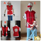 Pokemon Trainer Red Cosplay Costumes