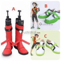 Pokemon RSE Ruby Brendan Contest ORAS Green Red Cosplay Shoes