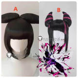 Street Fighter VI 6 Juri Han Black Pink Styled Cosplay Wig