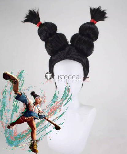 Street Fighter VI 6 Lily Kimberly Edmond Honda Sumo Vega Blonde Black Blue Styled Cosplay Wig