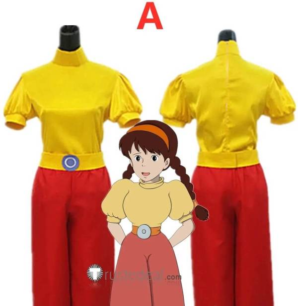 Castle in the Sky Sheeta Lusheeta Toel Ul Laputa Pazu Red Cosplay Costumes
