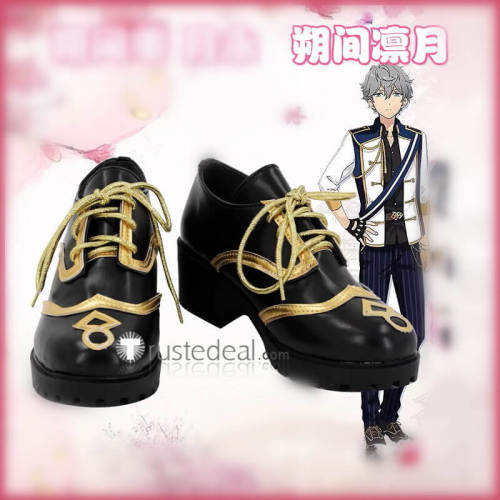 Ensemble Stars Knights Ritsu Arashi Izumi Tsukasa Leo Team Uniform Black Cosplay Shoes Boots