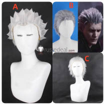 Devil May Cry 5 DMC5 Vergil Silver Styled Cosplay Wig