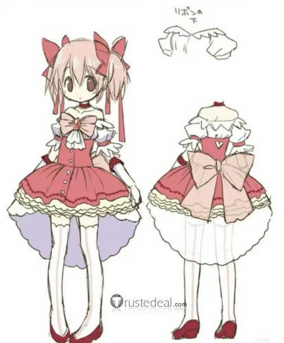iCOS Puella Magi Madoka Magica Walpurgisnacht Rising Movie Kaname Madoka Pink Lolita Dress Cosplay Costume