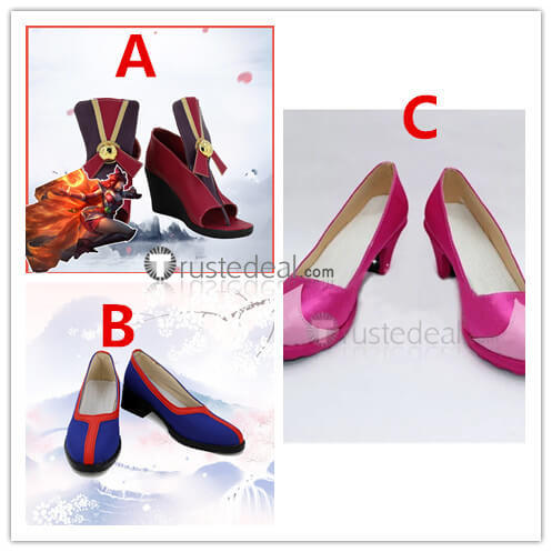 League of Legends Ahri Pink Foxfire Cosplay Shoes Boots