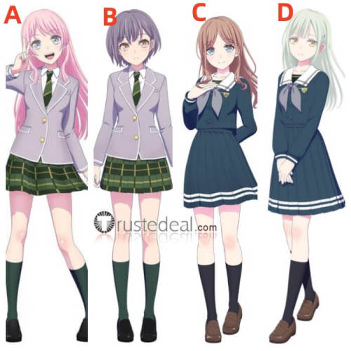 BanG Dream! It's MyGO Anon Chihaya Soyo Nagasaki Mutsumi Wakaba Tomori Takamatsu Uniform Cosplay Costume