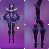 Commission League of Legends LOL Challenger Ahri Midnight Arcade Cosplay Boots Shoes