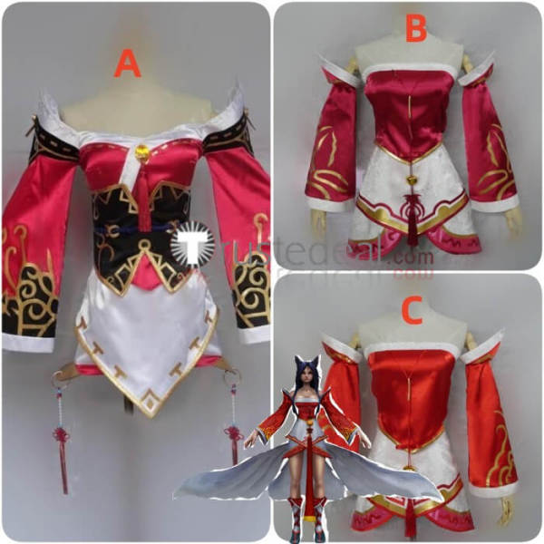 League of Legends Ahri Red Cosplay Costume