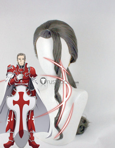 Sword Art Online Kayaba Akihiko Heathcliff Short Gray Styled Cosplay Wig