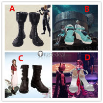 Final Fantasy VII Remake FF7 Tifa Lockhart Cloud Aerith Cosplay Shoes Boots