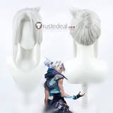 Valorant Jett Wushu Sage Viper Agents Skye Silver White Ponytail Black Cosplay Wig