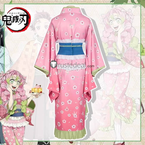 Kimetsu no Yaiba Demon Slayer Mitsuri Kanroji Tanjiro Nezuko Genya Muichiro Yukata Kimono Cosplay Costume