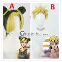 Jojo's Bizarre Adventure Jolyne Cujoh Giorno Giovanna Blonde Cosplay Wig