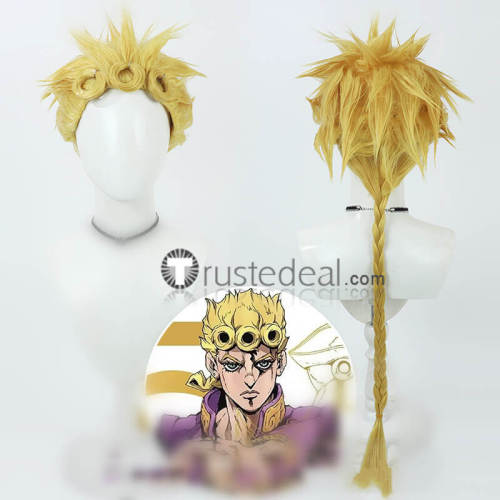 Jojo's Bizarre Adventure Jolyne Cujoh Giorno Giovanna Blonde Cosplay Wig