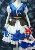 Touhou Project Komachi Onozuka Blue White Cosplay Costume