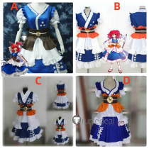 Touhou Project Komachi Onozuka Blue White Cosplay Costume