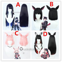 Blue Archive Joumae Saori Kyouyama Kazusa Kosaka Wakamo Niko Pink Blue Cosplay Wig Ears